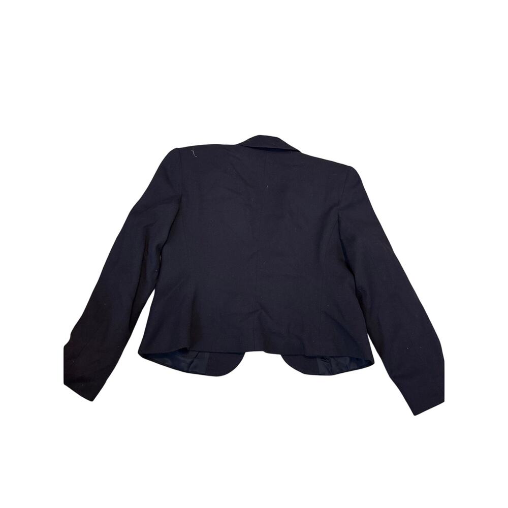 Vintage Talbots 100% Wool Navy Blue Blazer & Pencil Skirt Suit Set Size 10 USA - Picture 6 of 11